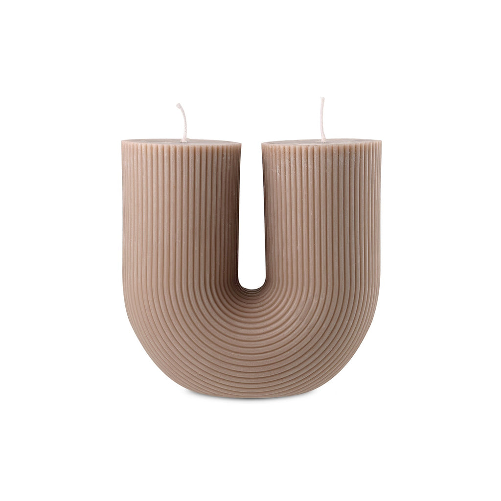 Sea Salt & Caramel Arch Candle by Escape to Paradise, showcasing a stylish arch-shaped candle with a warm, inviting aroma.
