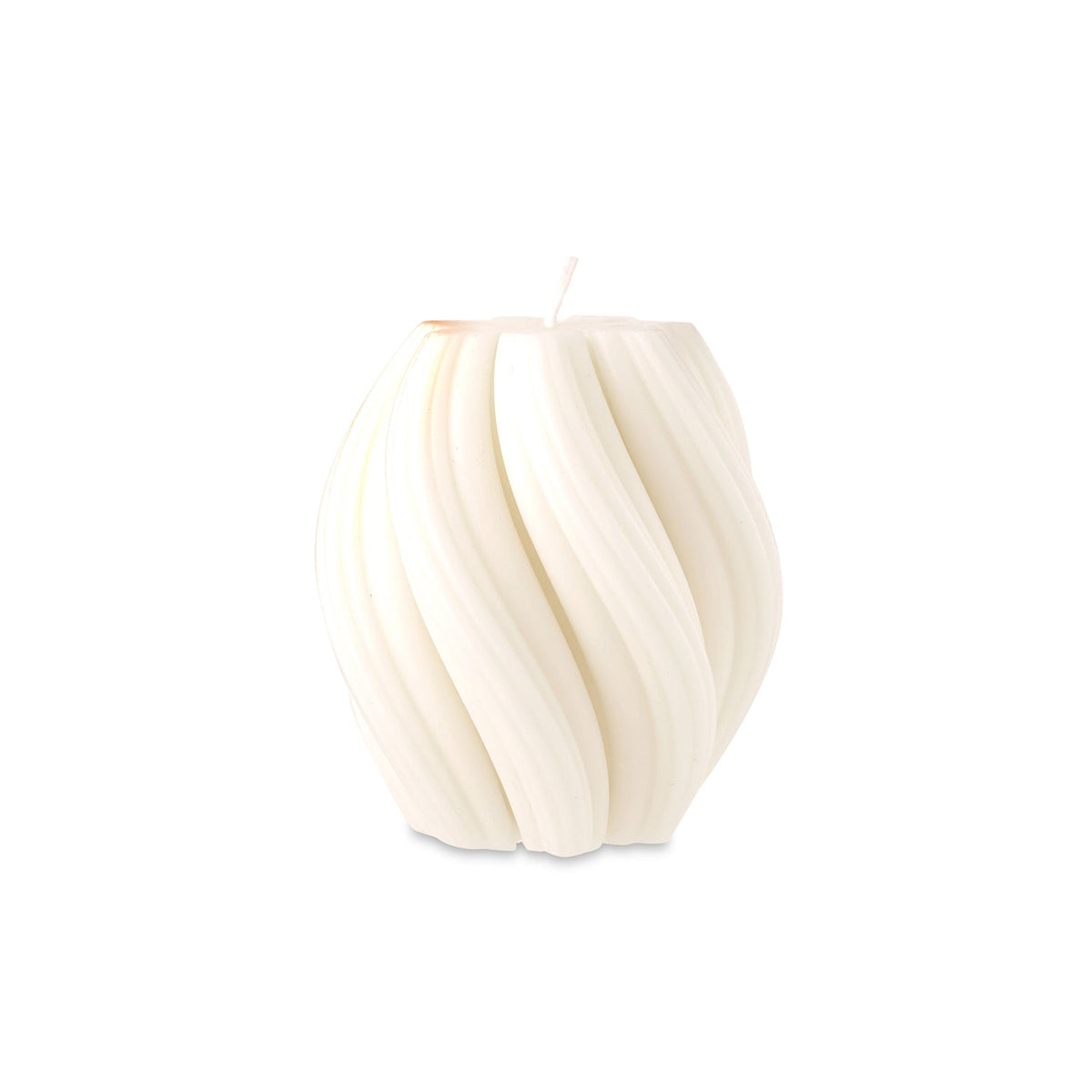 Swirl candle by Escape to Paradise with Lime Basil & Citrus scent, featuring a decorative swirl design and vibrant colors.